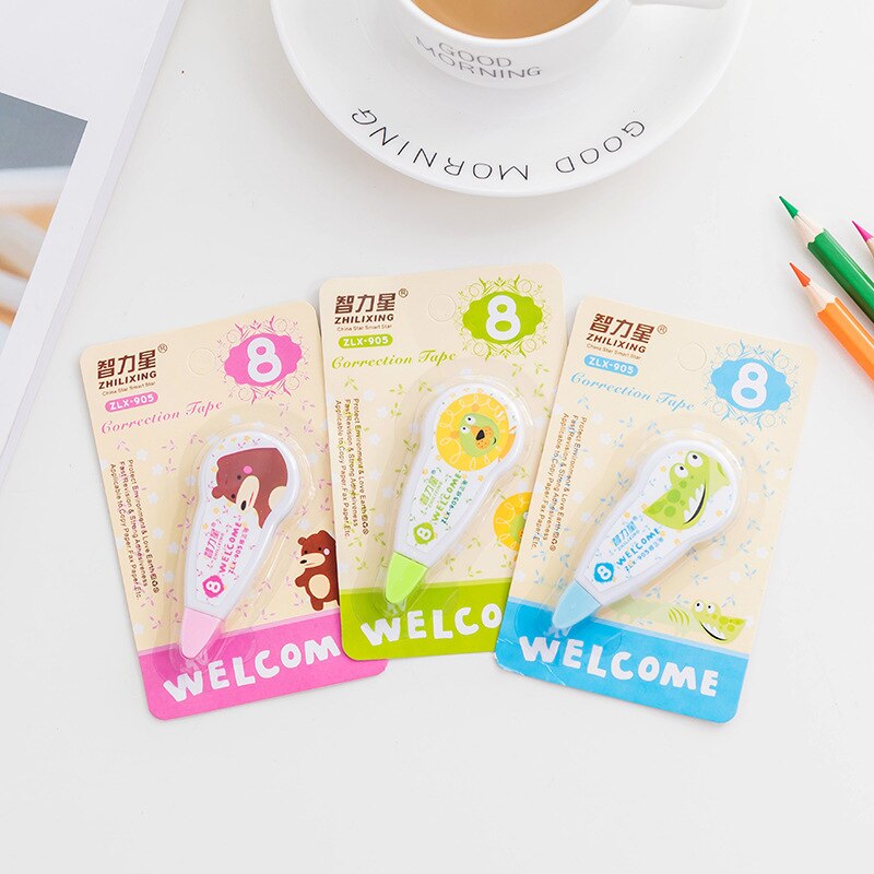 Cartoon lovely correction tape school writing correction tape writing errors can be modified student tool correction tape