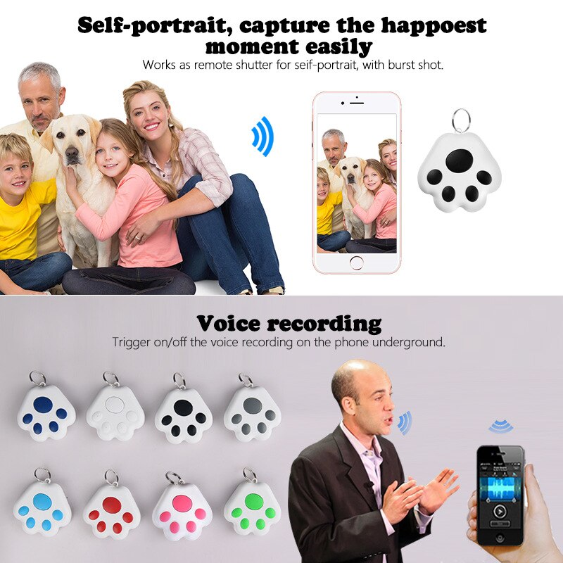 OQW Mobile Phone Bluetooth Anti-lost Device Alarm Positioning Selfie Object Finder Children Bluetooth Tracker Pet Positioning