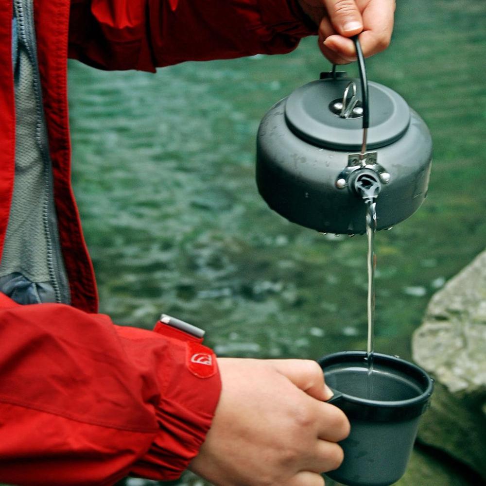 Tetera para exteriores ALOCS, tetera de Picnic, tetera de agua, cafetera de aluminio de 0.8L, teteras de mesa de Camping