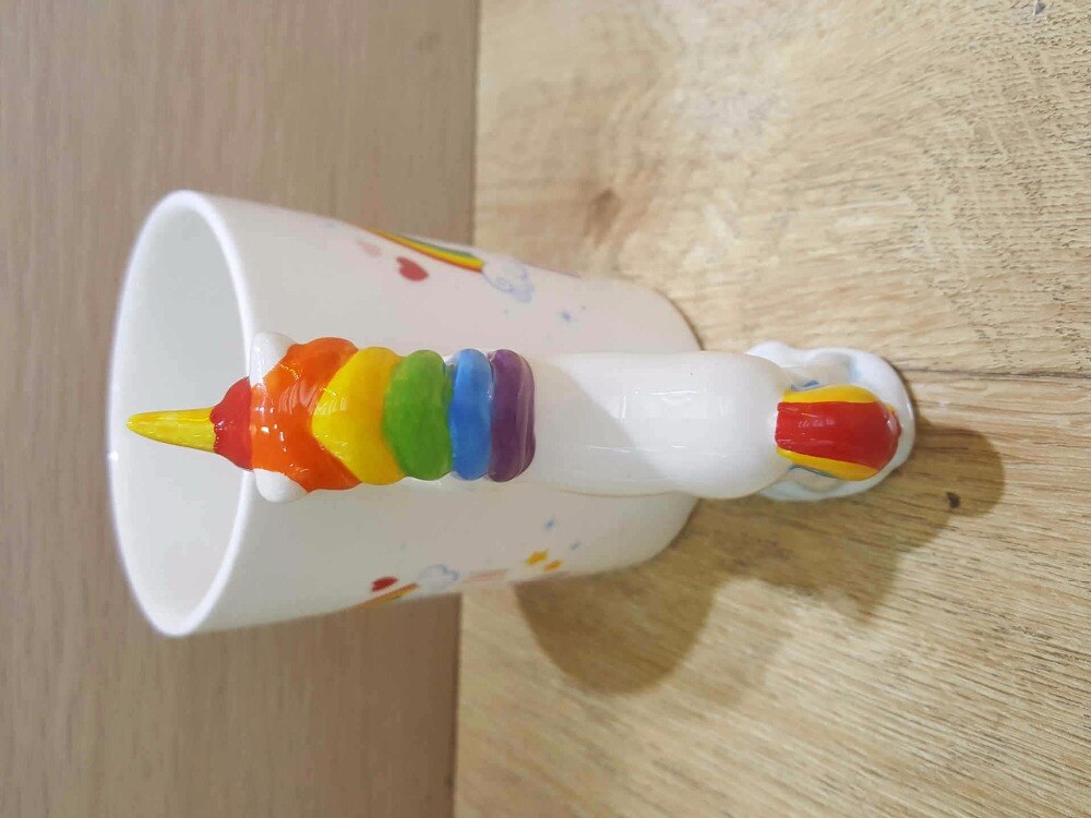 Sød enhjørning krus 3d keramiske kaffekop børn pige dreng enhjørning krus" jeg tror ikke på mennesker" xmas