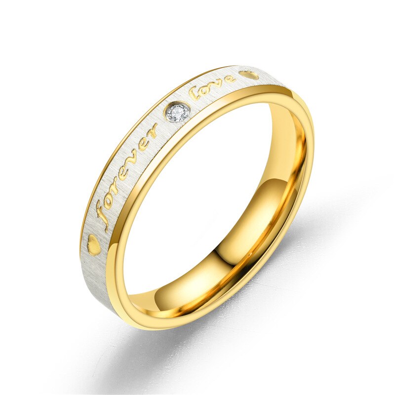 Bague de mariage d'amour éternel en acier inoxydable, anneau de fiançailles éternel pour Couple, bijoux pour hommes et femmes: 5 / Women