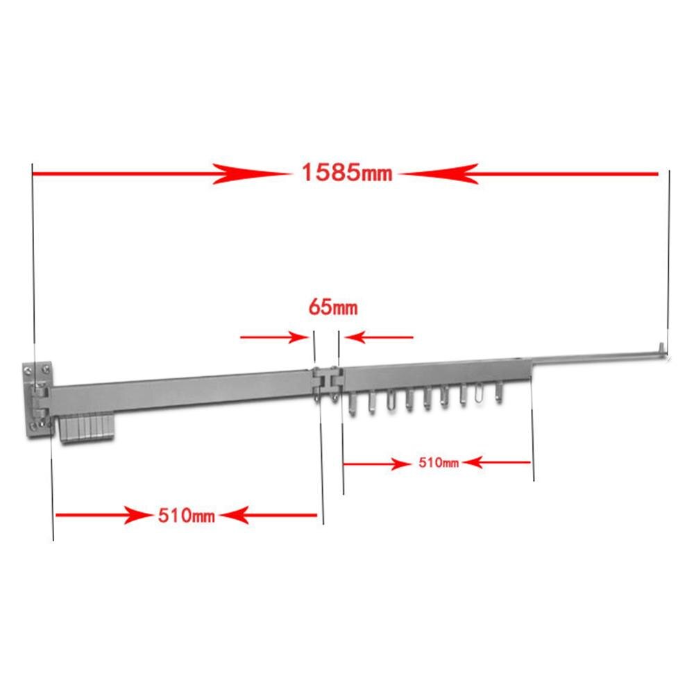Składany wieszak ścienny suszarka robić prania wieszak na ubrania kryty balkon chowany wieszak ręczniki ubrania organizator: Szary
