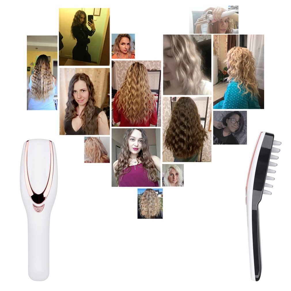 Hair Comb Comb Three Color Therapy Light Electric Head Care Massage Hair Comb Portable Comb Scalp Massage Comb