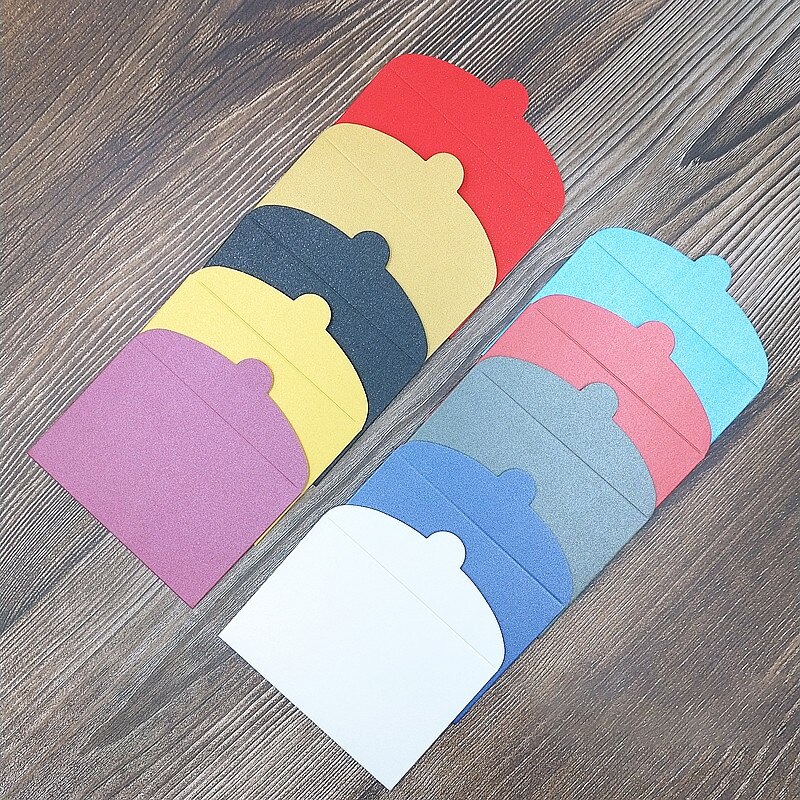 10*7CM Small Greeting Card Name Card 100 pieces/lot Envelope Pearlescent Paper Mini Envelopes