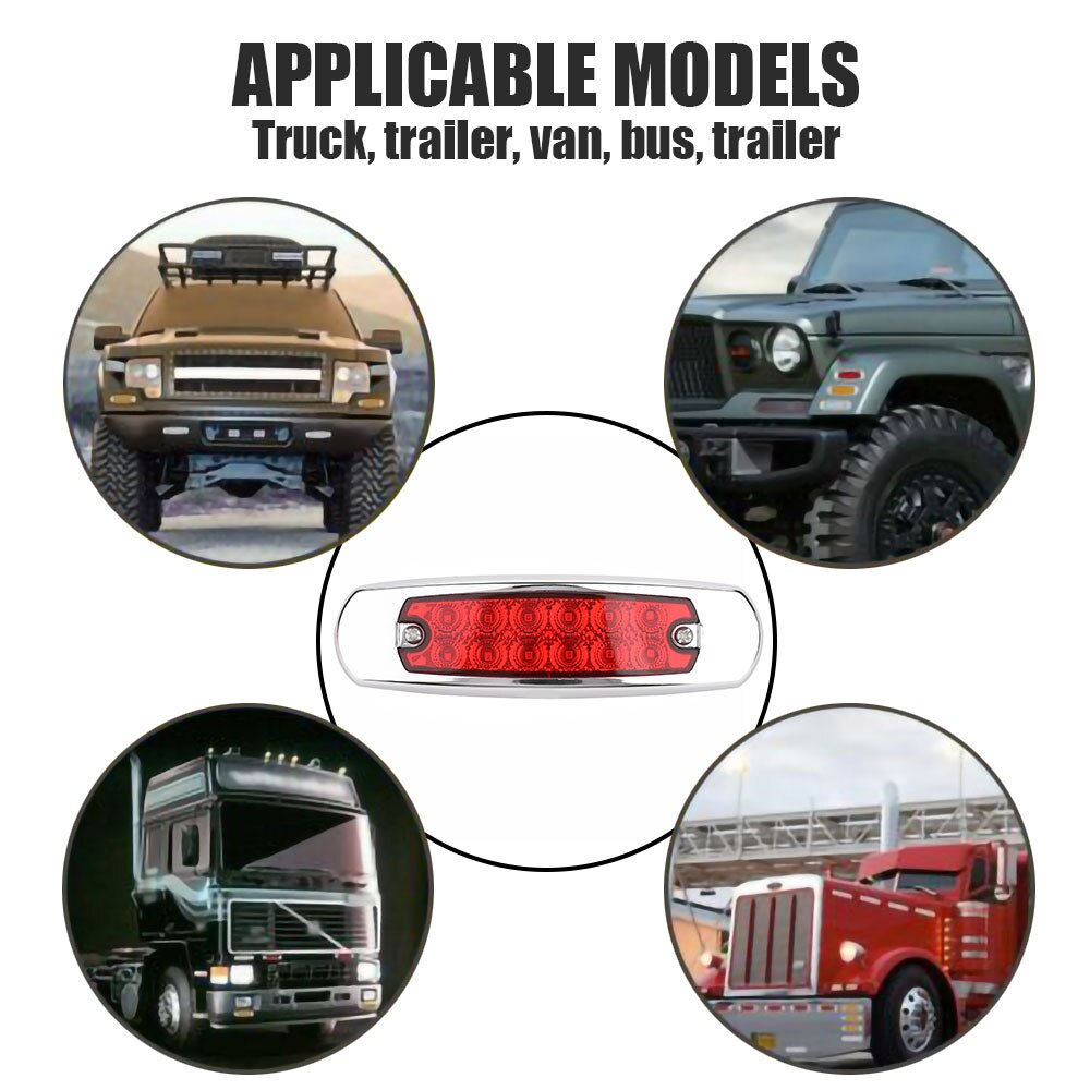 12LED Truck/Truck Side Light Long Universal Side Signal light Light DC12-24V