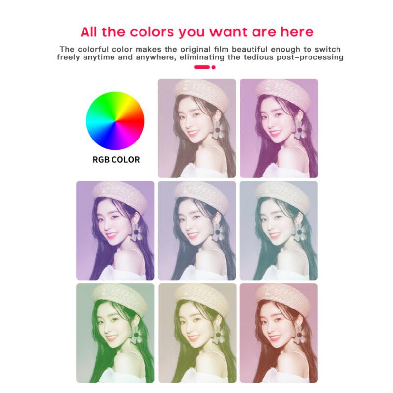 USB Charge RGB LED Selfie Ring FlashLight For Iphone 12 Pro Max Supplementary Lighting Selfie Enhancing Fill Light For all Phone