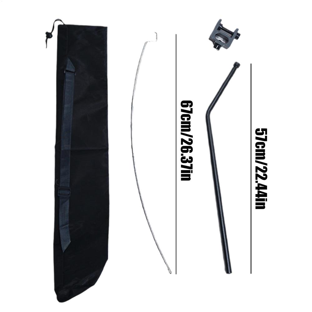 Camping Tabletop Light Stand Aluminum Alloy Curved Light Stand Portable Picnic Light Pole Lighting Rack desktop light stand: black