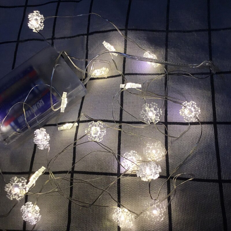 Christmas Decoration Outdoor Waterproof String Light Deer Snowman Snowflake Copper Wire Christmas Day String Lights 2M 20 Lights: Snowflake B