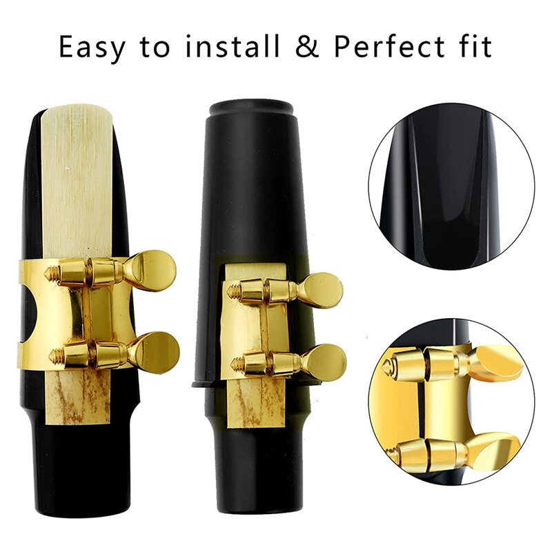 31 Stuks Altsax Mondstuk Kit Bevat Saxofoon Mondstuk Met Metalen Ligatuur, Saxofoon Accessoires