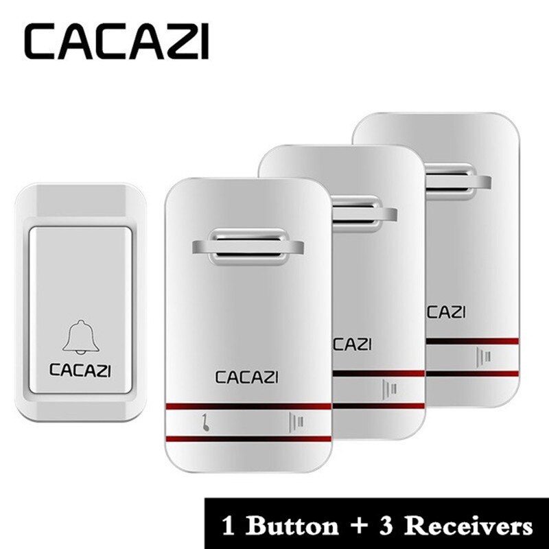 Home Welcome Doorbell Intelligent Wireless Doorbell Waterproof 300M Remote EU AU UK US Plug smart Door Bell Chime: V027G 1x3 / AU Plug