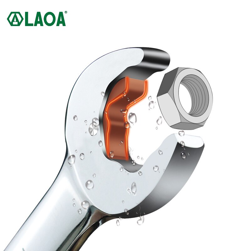 LAOA Multifunctional Fast Ratchet Wrench Double-headed Dual-purpose Open-ended Ratchet Wrench Hand Tools