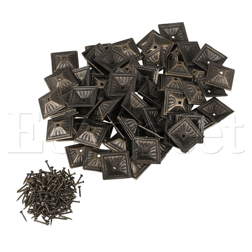 50x polstringssøm klæber studs møbelnåle med firkantet sømhoved 21 x 21mm