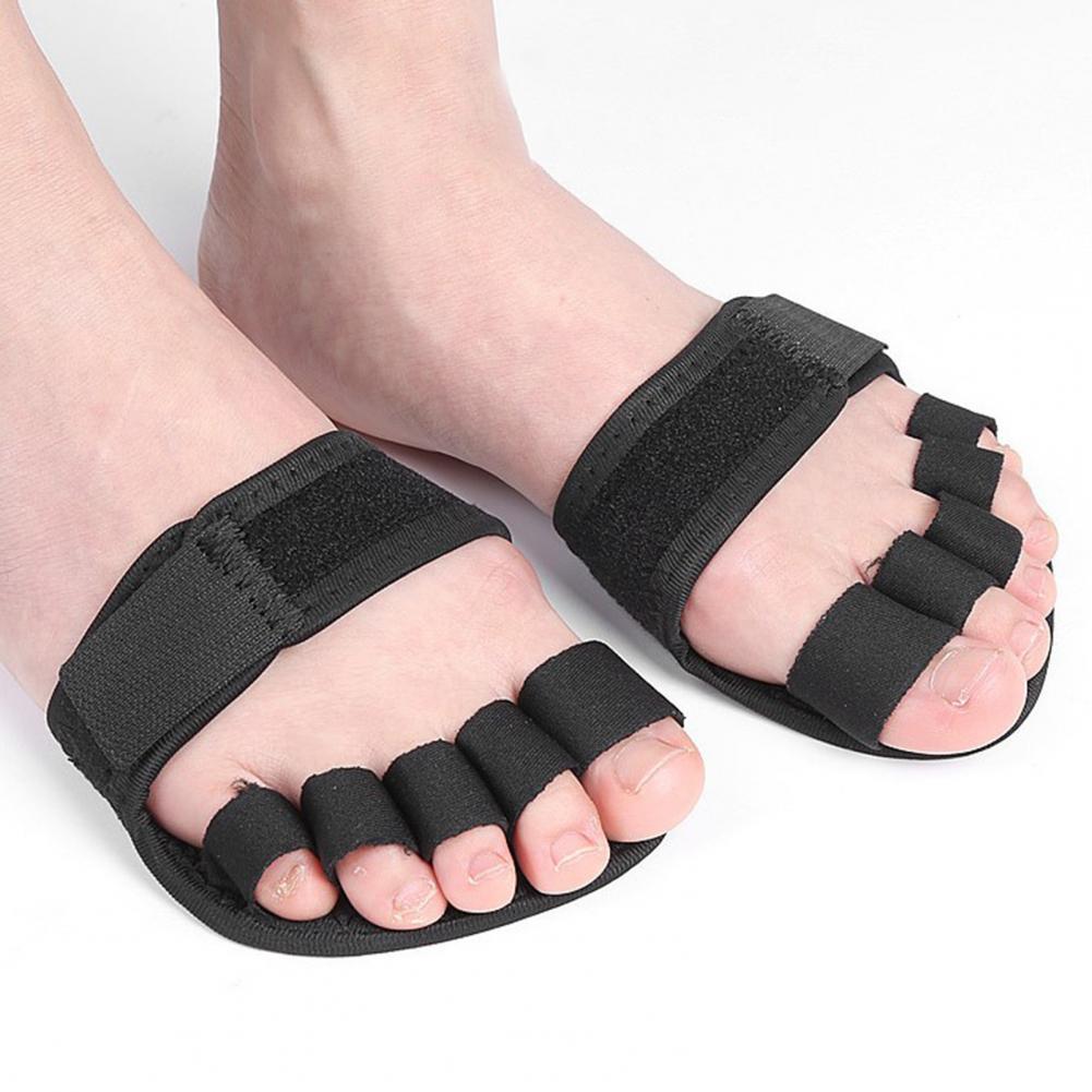 Damen-vorfußpolster-yogasocken mit klettverschluss, halbhohem zehenteiler, unsichtbar, hochhackig, kurz, flach, zum hineinschlüpfen, offene socken