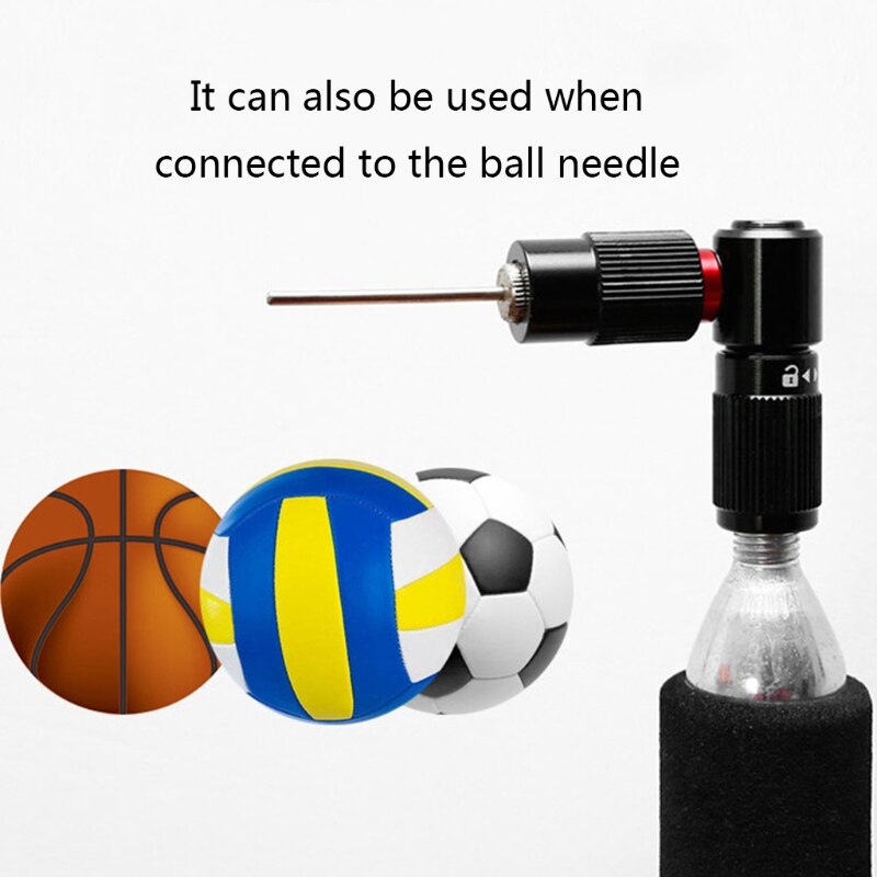 Bike Tire CO2 Mini Inflator Bicycle Cycling Pump Nozzle Cylinder Valves Adapter D2TC