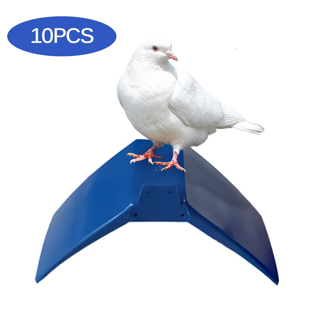 10 Uds. De soporte de plástico para casa de pájaros y palomas, loros, marco de plástico azul, percha para vivienda, artículos para aves