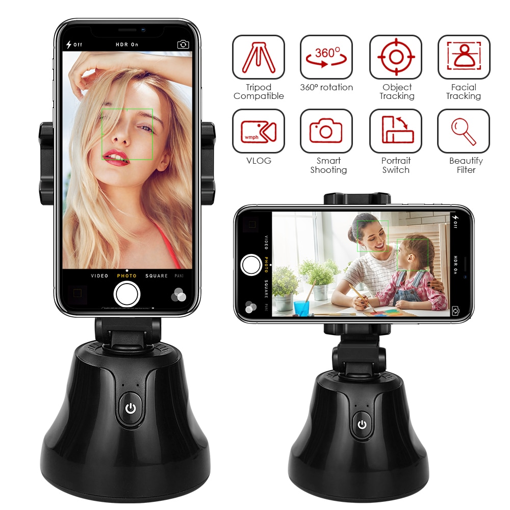 All-in-one Auto Smart Portable Shooting Selfie Stick 360 Rotation Auto Face Tracking Object Tracking vlog Camera Phone Holder