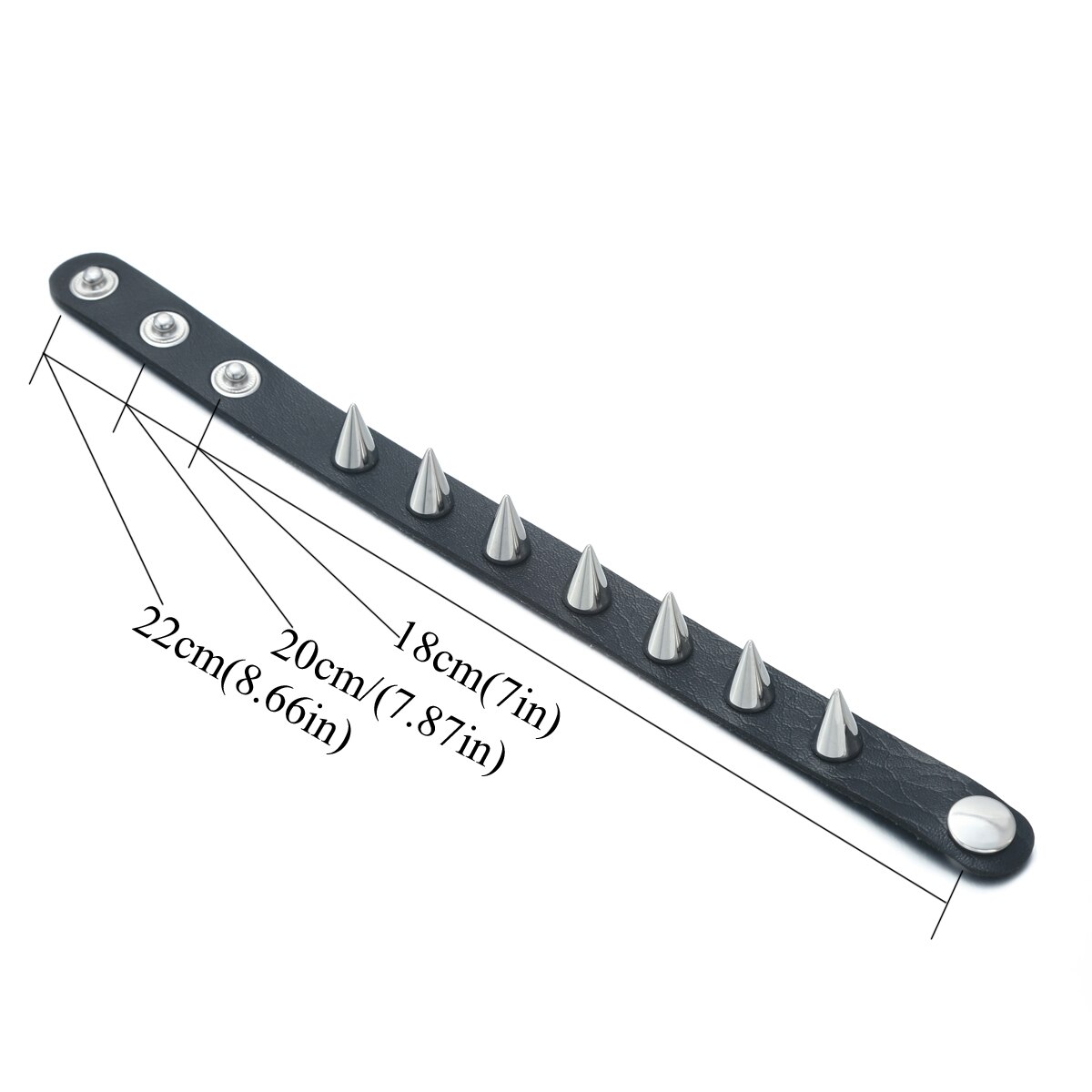 Imitación cuero Punk pulsera para hombres y mujeres con pinchos brazalete Goth joyería Cosplay Emo Ropa Accesorios