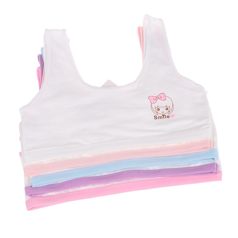 Sujetador de entrenamiento de verano para niña, ropa interior con cabeza de gato, para pubertad, para joven, lencería para pubertad, 1 unidad