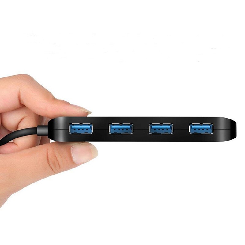 USB3.0 Hub 4 Port-Ultra Slim USB 3.0 Data Hub with Individual On/Off Switches and LEDs USB 3.0 Extension Splitter for PC