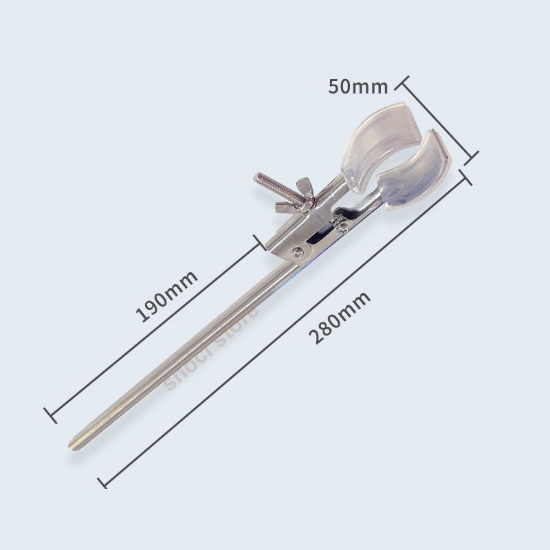 Laboratory Test Tube Clip 2-jaw clamp 4-jaw clips universal clamp condenser tube clamps tubes clamp college school Lab supplies: Brown