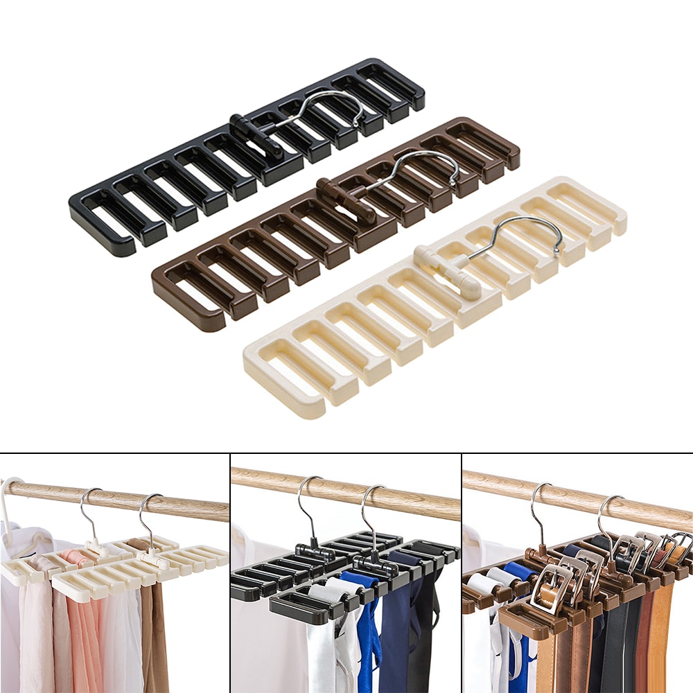 Multi-style et multi-fonctionnel nouveaux hommes cintre placard ceinture dames écharpe cravate cintre cravate étagère de rangement ceinture support de stockage