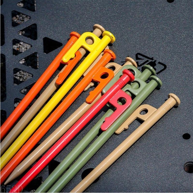 AP28 4 Pcs Heavy Duty Tent Peg Lengthen Steel Outdoor Tent Stakes Ground Stakes for Canopies, Camping, Hiking, Beach Durable