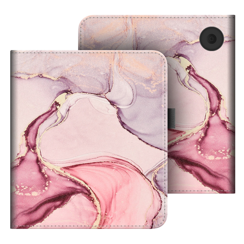 Voor KOBO Weegschaal Kleur/Libra 2/Libra H2O Case met Draagriem Stand Card Slot 7 inch Lederen Cover Ebook N428 N418 N873 Funda