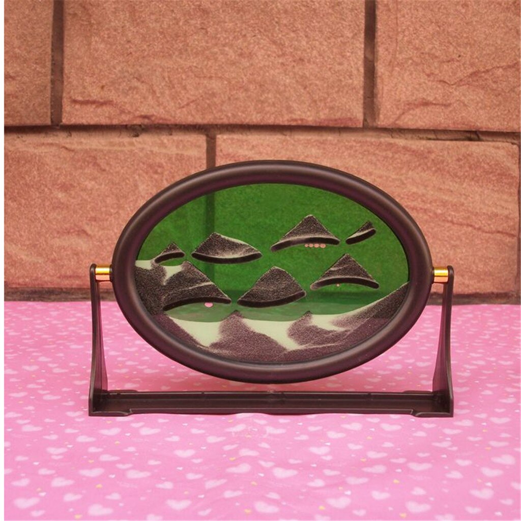 Round Floating Sand Timer Visual Sandglass 3D Dynamic Hourglass Sand Drawing