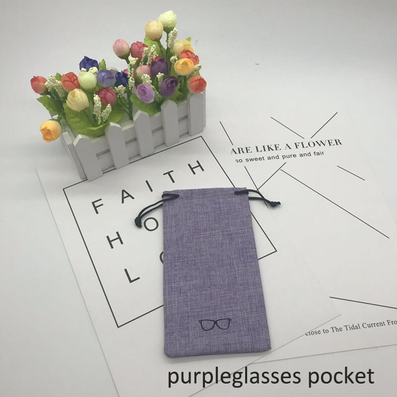 retro Brilleetui unisex - 16cm x 6.2cm x 3.8cm - eske fersk stil Beskyttende hard: Purpleglasses lomme