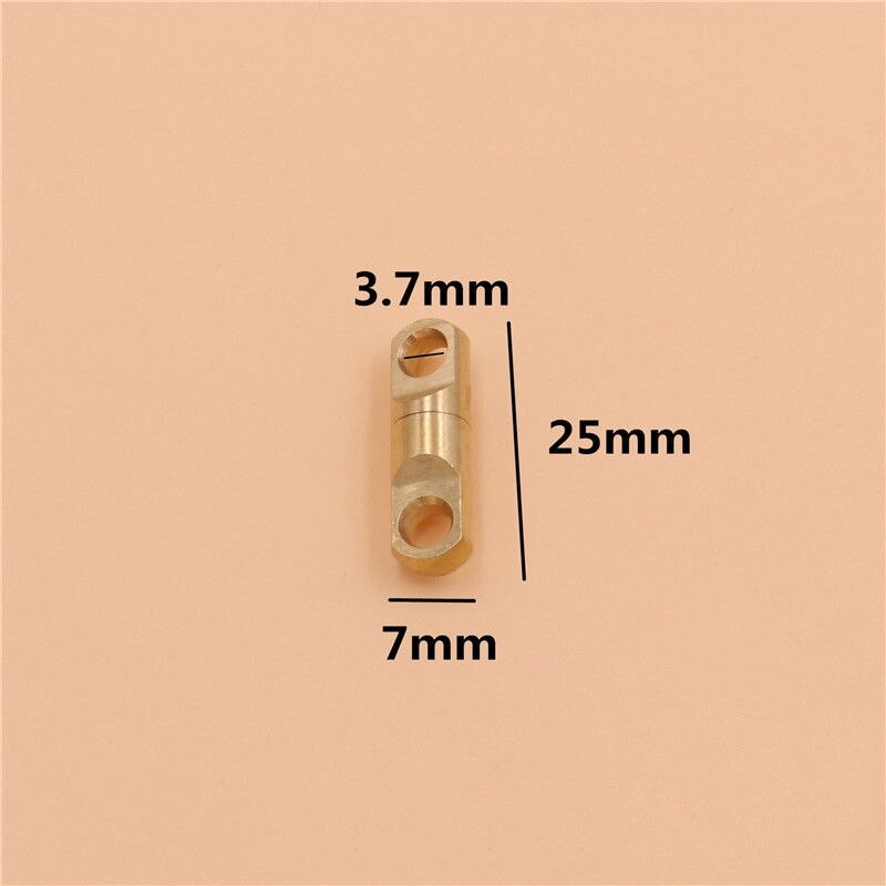 2Pcs Solid Brass Swivel Eye Rotating Connector for Keychain Round Circle Key Ring: 7mm diameter