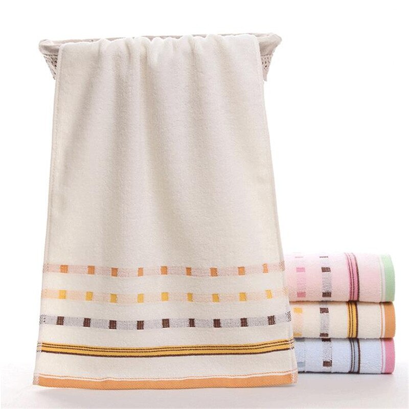 Toalla de algodón para la cara de 34x75cm, toalla de mano seca y absorbente, para cocina, baño, ducha suave, toallas de cara de SPA, Toalla de baño para natación: yellow