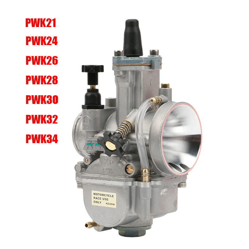 Carburador de motocicleta con Power Jet para Keihin 2T 4T ATV Quad Go Kart 75-250cc Universal PW 21 24 26 28 30 32 34mm carburador