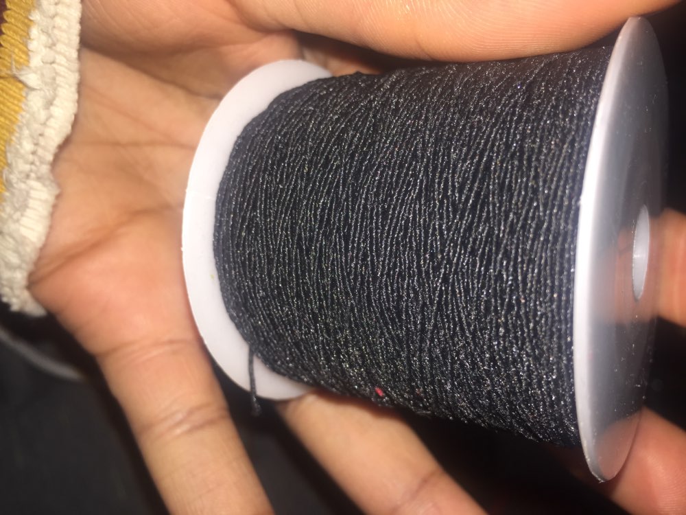 Prajna White Black Elastic Thread Polyester Thread Round Elastic Cord Thread Industry Fabric Supplier Accessory 200 Meters/Roll