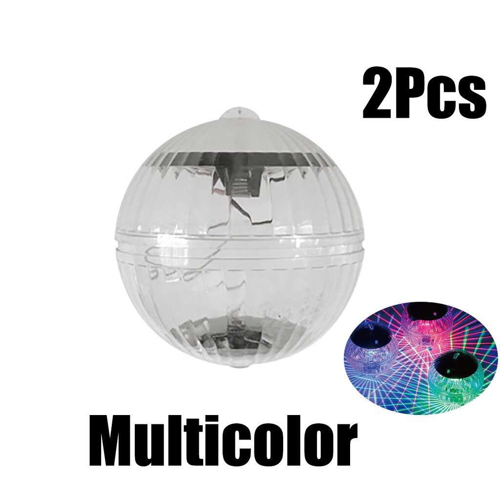 2pcs Floating Light LED Disco Light Swimming Pool Waterproof LED Solar Power Multi Color Changing Water Drift Lamp Security: 2pcs