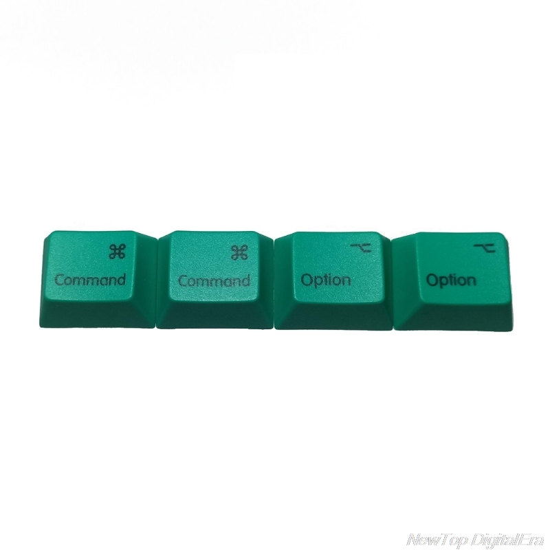 4Pcs Common Option PBT Dye Subbed Mac Keycaps R1 For Mechanical keyboard Keycaps 1.25U 1.25X Key Cap M11 21: green