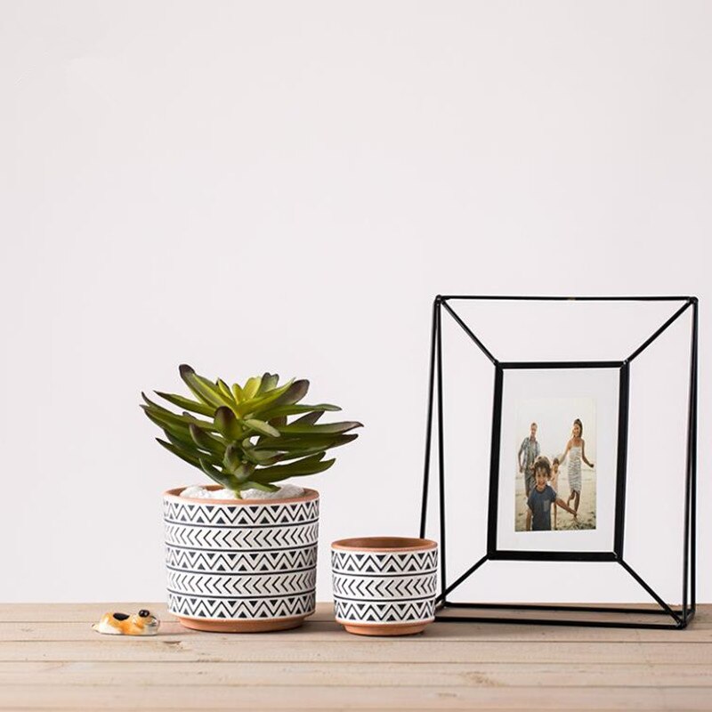 Cutelife Nordic Ins Keramische Bloempot Geometrie Ronde Vazen Voor Decoratie Groene Plant Bloempot Office Home Vazen Decoratieve