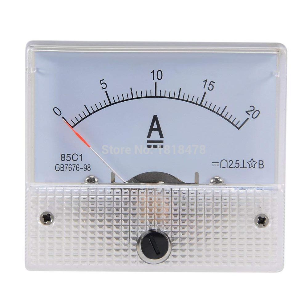 Pointer DC Amperometer DC 1A 2A 3A 5A 10A 20A 30A Analog Panel Current Meter Ammeter Gauge 85C1 0-10A