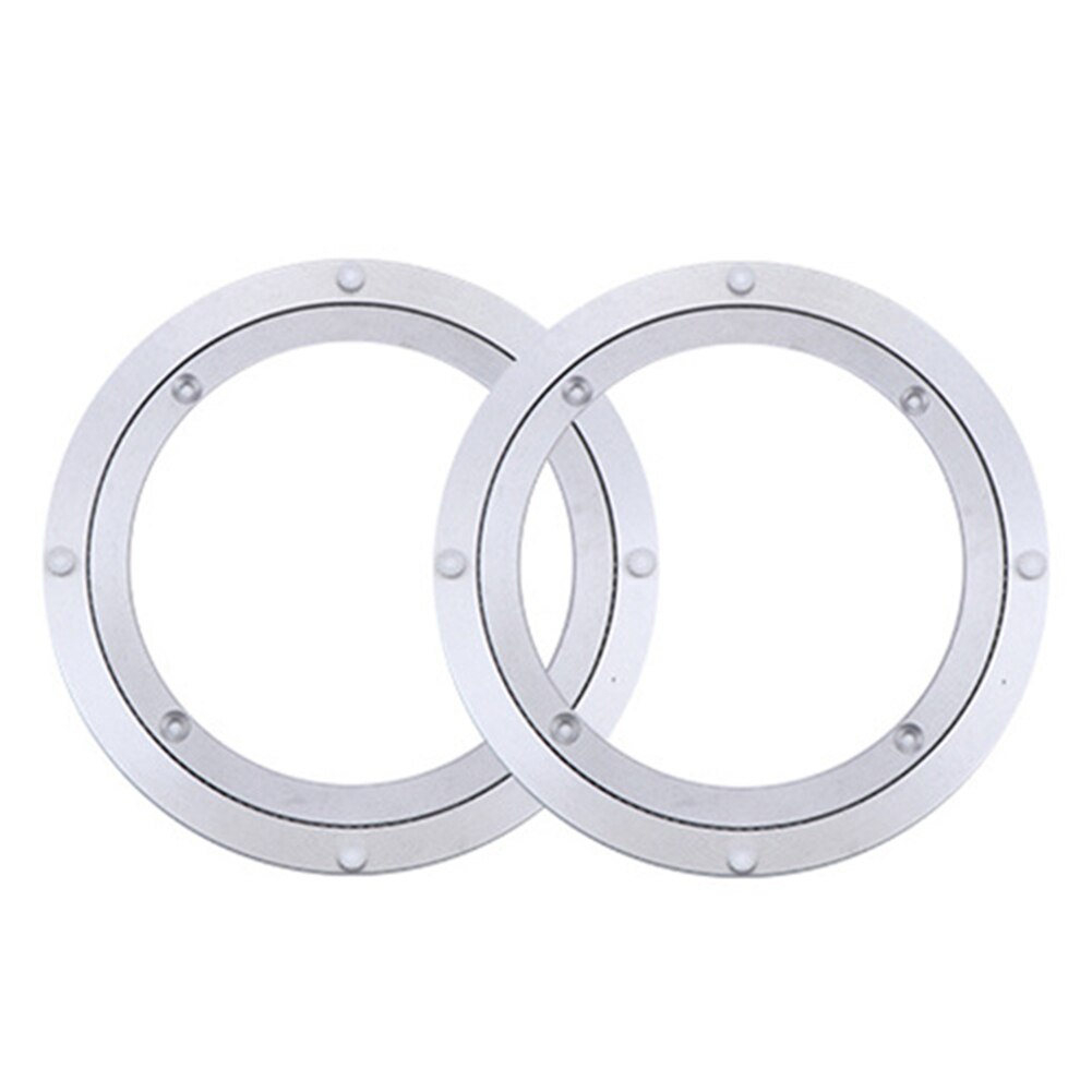 6 størrelser rund form dreieskive plate bord glatt dreibar plate roterende bord aluminiumslegering roterende lager lat plate