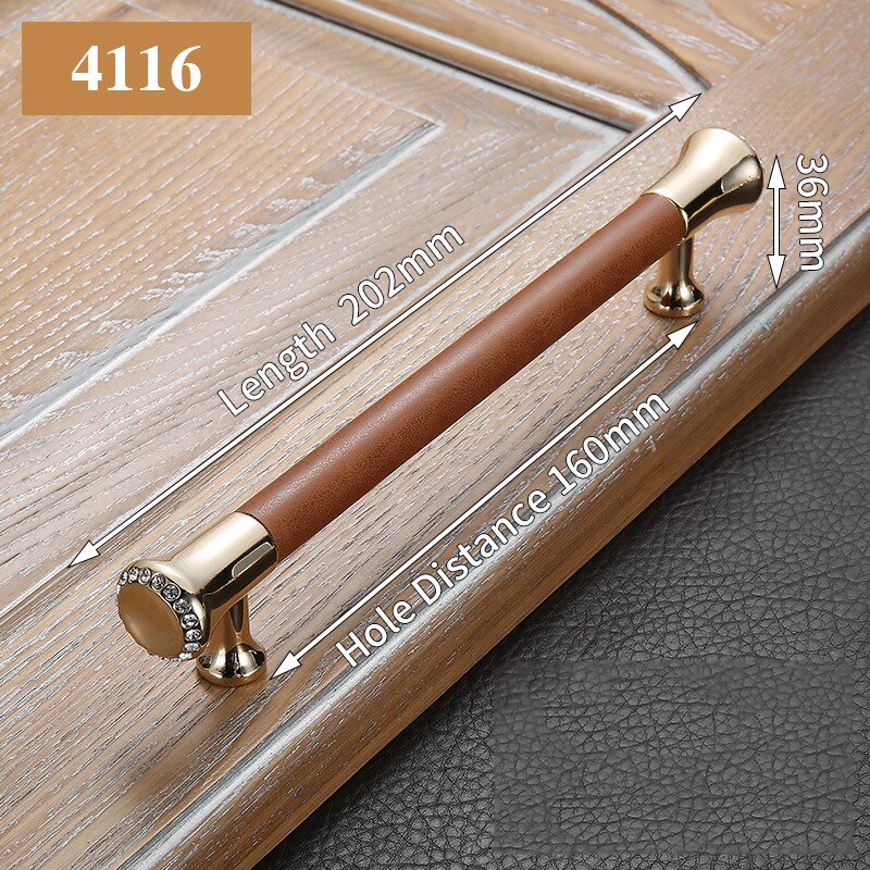 KAK Luxury Gold Door Handle with Crystal Diamond Bedroom Kitchen Cabinet Handles Door Pulls Furniture Handle Door Hardware: 160mm