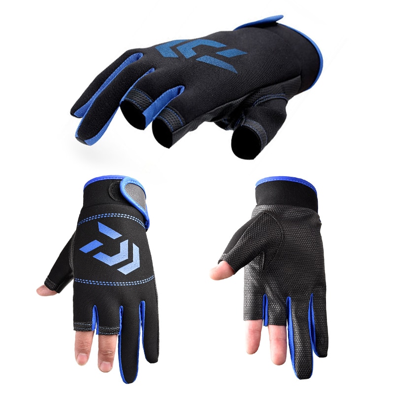 Fishing Gloves Outdoor 3 Fingers Cut Fishing Gloves Waterproof Fishing Accessories Carp Fishing Accessories