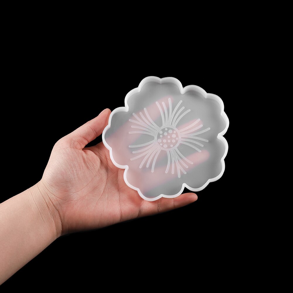 1 set wijnglas, doorzichtige bloemenbekermat, epoxyharsmallen, glazen onderzetters voor doe-het-zelf hars-epoxymal, siliconen sieraden, knutselen