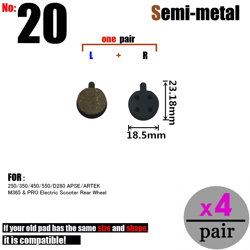 4 Paar Fiets Schijfremblokken Fiets Voor Shimano Xt/R Zoom 975 985 Zee MT5 315 Magura MT8 sram Avid BB5 Elixir DB1S Semi-Metallic: plum