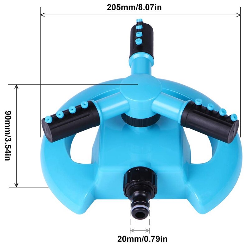 Outdoor Lawn Sprinkler 360 Degree Automatic Rotating Portable Lawn Sprinkler Adjustable Gardening Irrigation Supplies-Water Up T