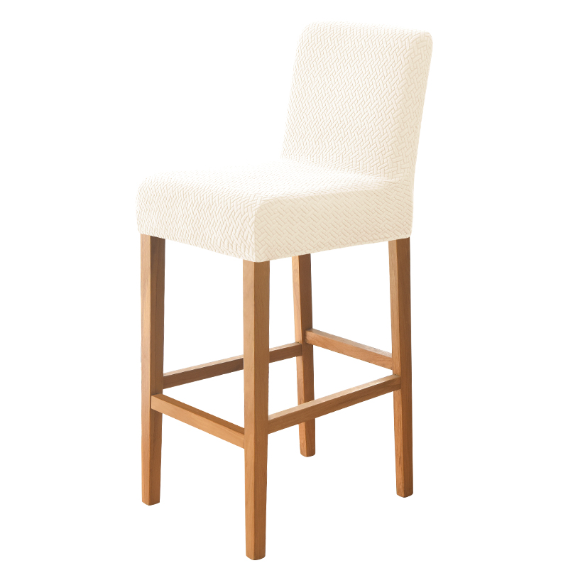 Jacquard Barkruk Stoel Cover Stretch Korte Rug Eetkamerstoel Hoes Spandex Voor Stoelen Thuis Banket Keuken Seat Cover: 01