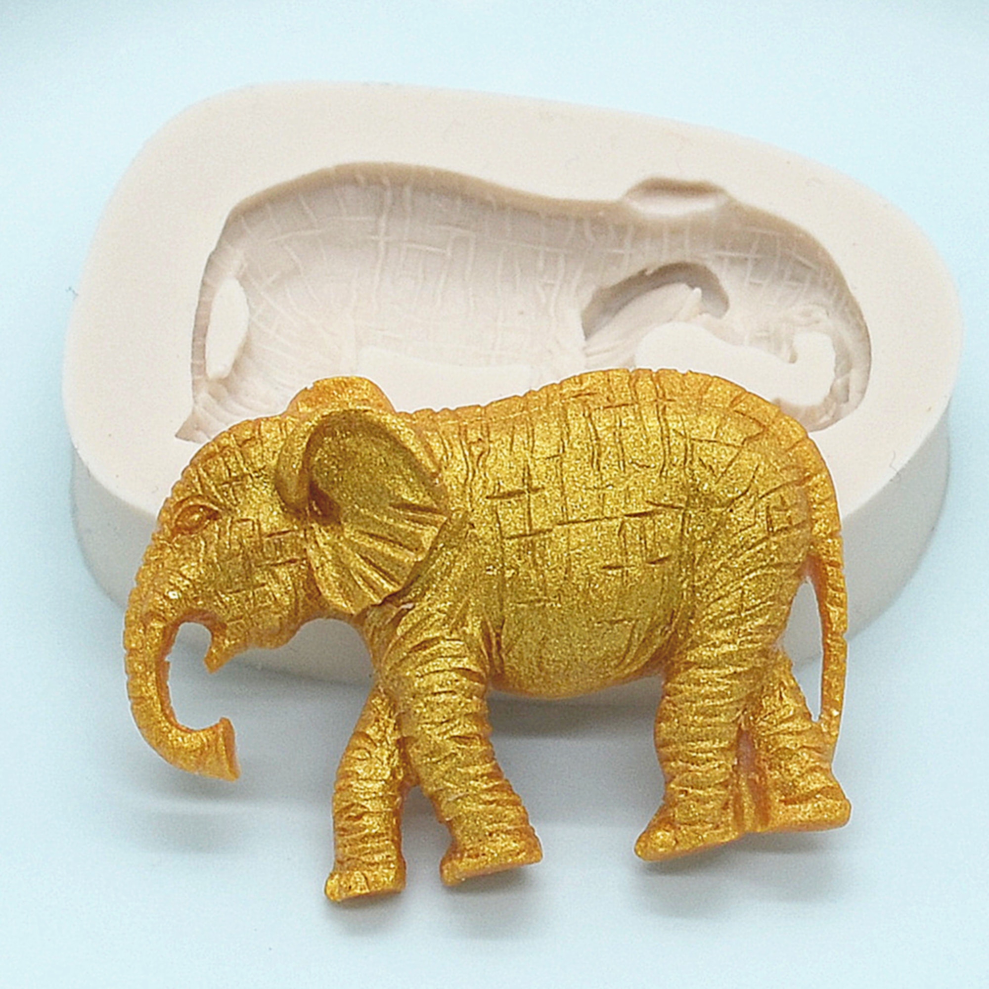 Moules à gâteaux en Silicone en forme d&#39;éléphant, ustensiles de cuisine en résine bricolage, Fondant, Dessert, chocolat, décoration en dentelle, M1362