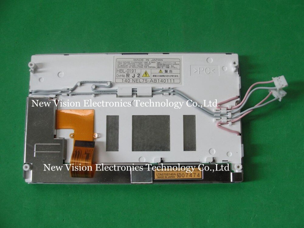 LTA070B140A Original 7 inch Car Navigation CCFL TFT LCD Screen Module Display Replacement