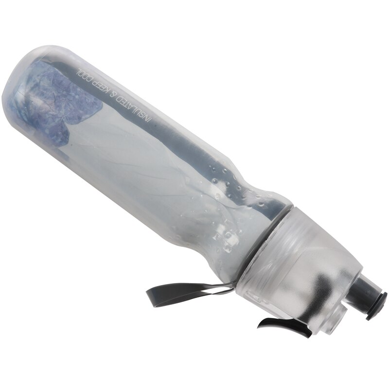 Water Bottles Insulated Mist Spray Water Bottle Double Layer Ice Cold Bottle Sports Outdoor Drinking Kettle Black