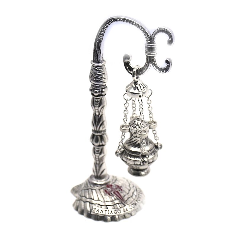 Antieke Gesneden Wierookbrander Kruis Decoratie Kerk Kapel Ornamenten Gebed