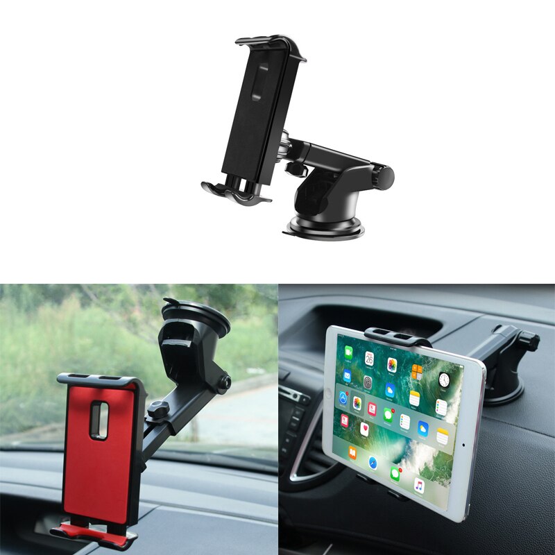 Soporte para Tablet y coche para Ipad 2/3/4 Air Pro de 7 a 11 pulgadas, soporte Universal para GPS, soporte para asiento trasero, montaje para coche con rotación de 360: 007 Black