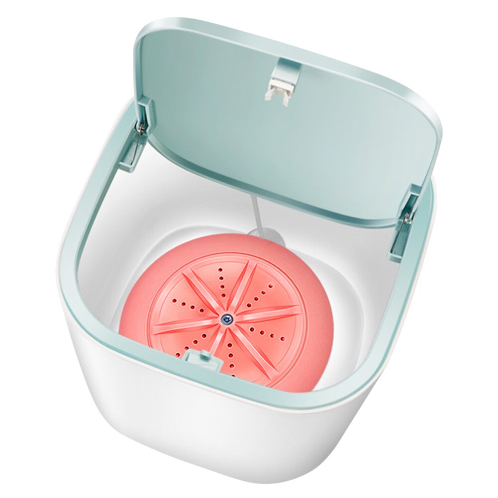 Ondergoed Roterende Turbo Wasmachine Camping Zakenreis Abs Usb Kabel Mini Draagbare Slaapzalen Elektrische Ultrasone: Pink